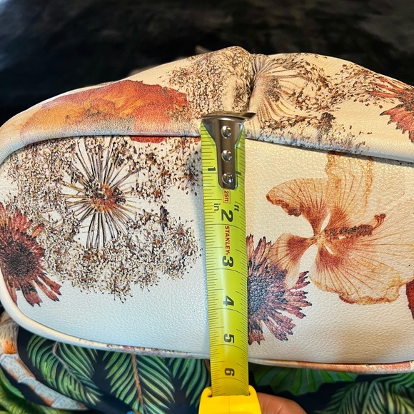 Miss Albright Anthropologie Floral Boho Whimsical Leather Hobo Shoulder Bag - Picture 9 of 14